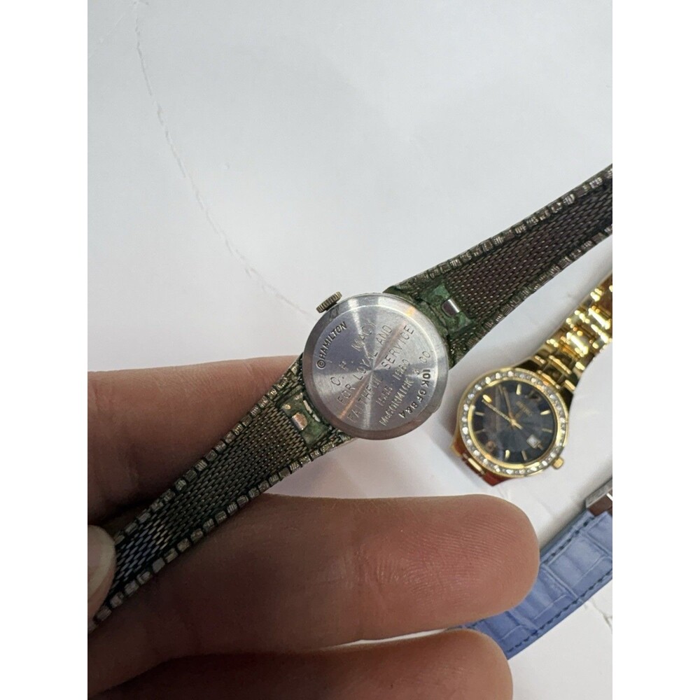 Lot of 8 Vintage and Modern Women's Watches - Seiko, Citizen, Versace, Hamilton - Picture 4 of 16